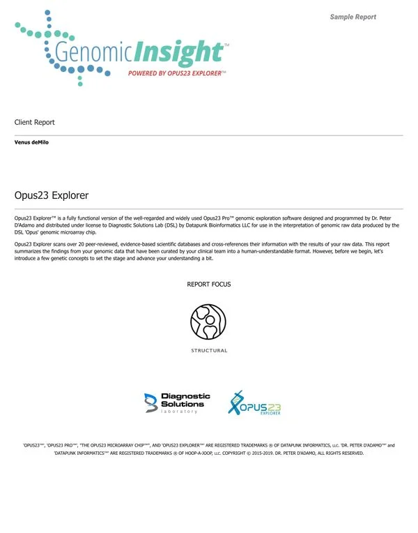 GenomicInsight Sample Report: Structural GenomicInsight Sample Report: Structural