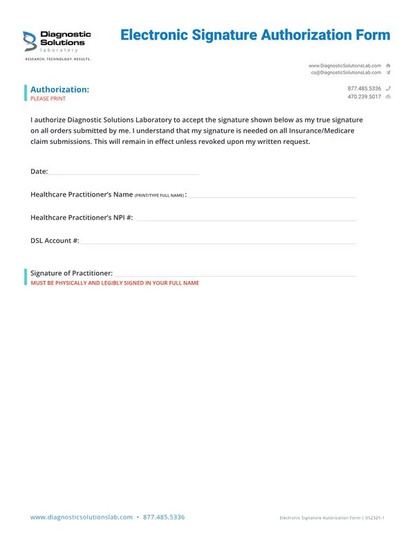 Electronic Signature Authorization Form Electronic Signature Authorization Form