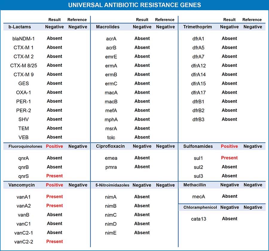 AR Genes Report Sample AR Genes Sample Report