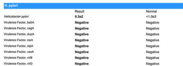 H. pylori Results